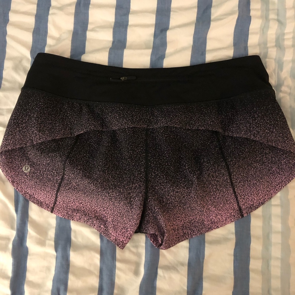 Lululemon ombré speckled pink speed shorts 8 - Picture 3 of 6